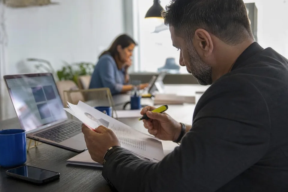 Head of talent reviewing remote candidates